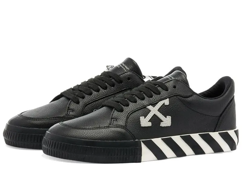 OFF-WHITE Low Vulcanized Leather Black White
