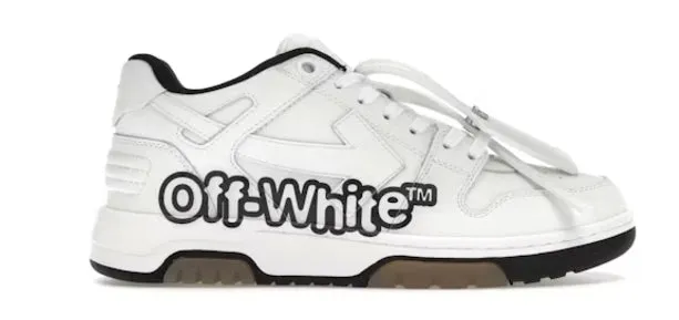 OFF-WHITE Out Of Office OOO Low Tops white black