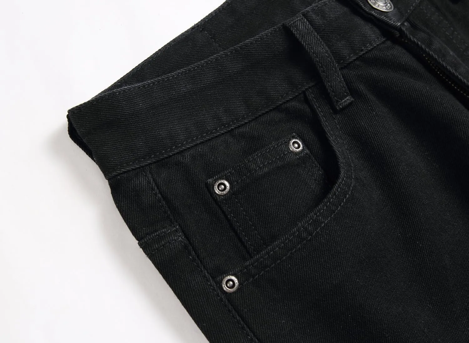 OIIIO Men's Ripped Slim Fit Straight Leg Jean Denim Pant