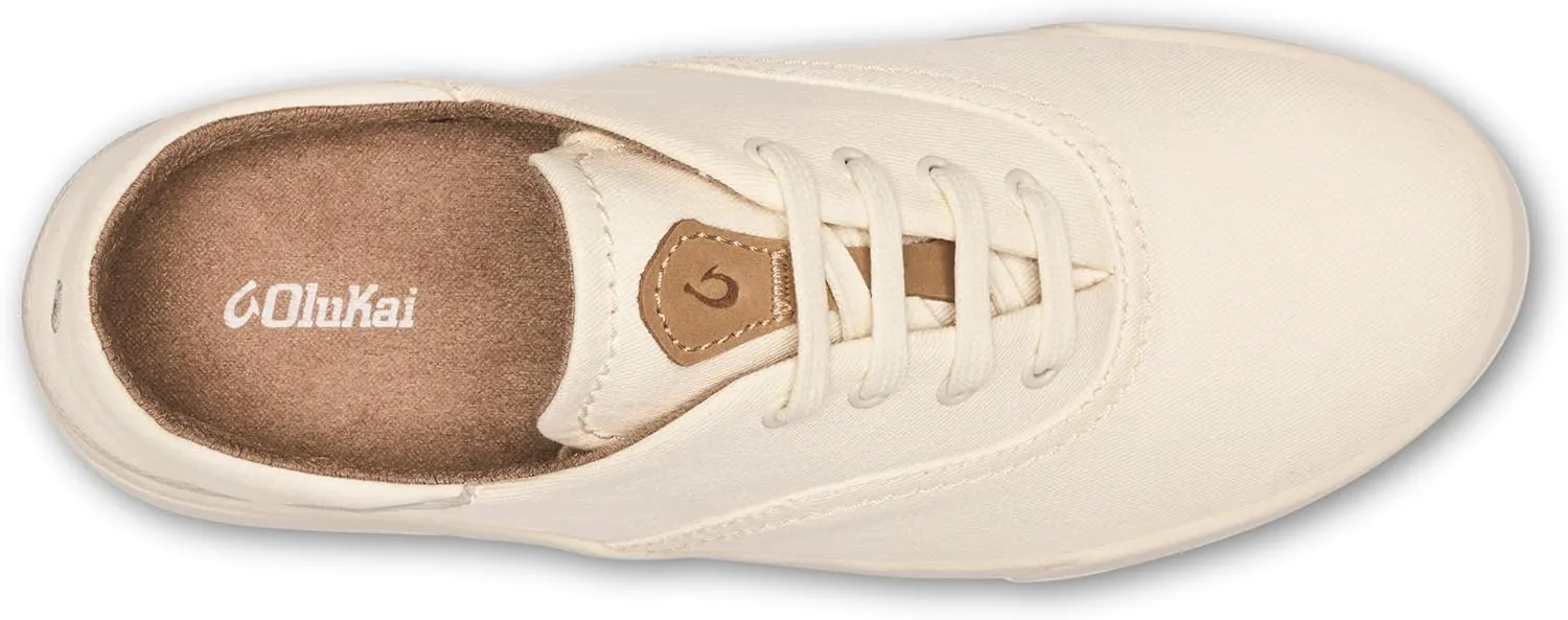 OLUKAI Kohu Women's Everyday Sneaker, Lightweight Canvas & Classic Lace-Up Design, All-Day Comfort & Support