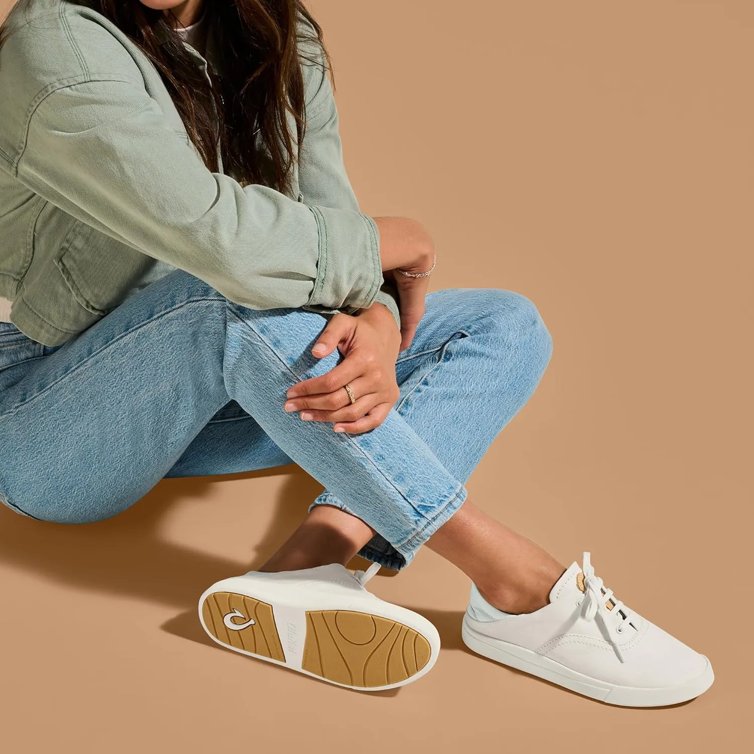 OLUKAI Kohu Women's Everyday Sneaker, Lightweight Canvas & Classic Lace-Up Design, All-Day Comfort & Support