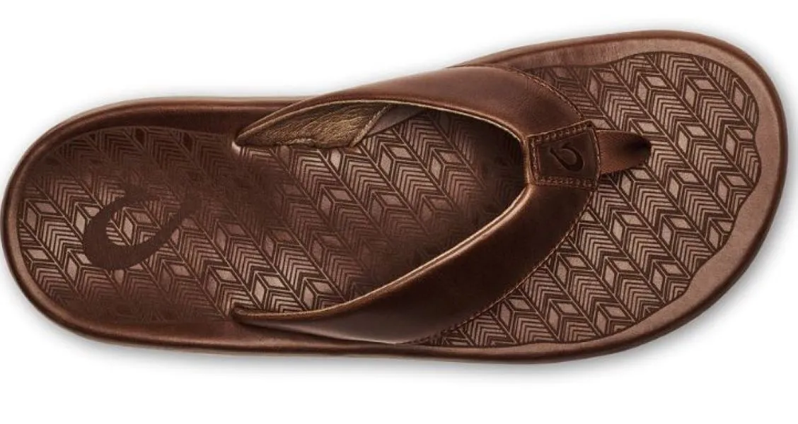 Olukai Toffee Ilikai Mens Leather Sandals 10492-333