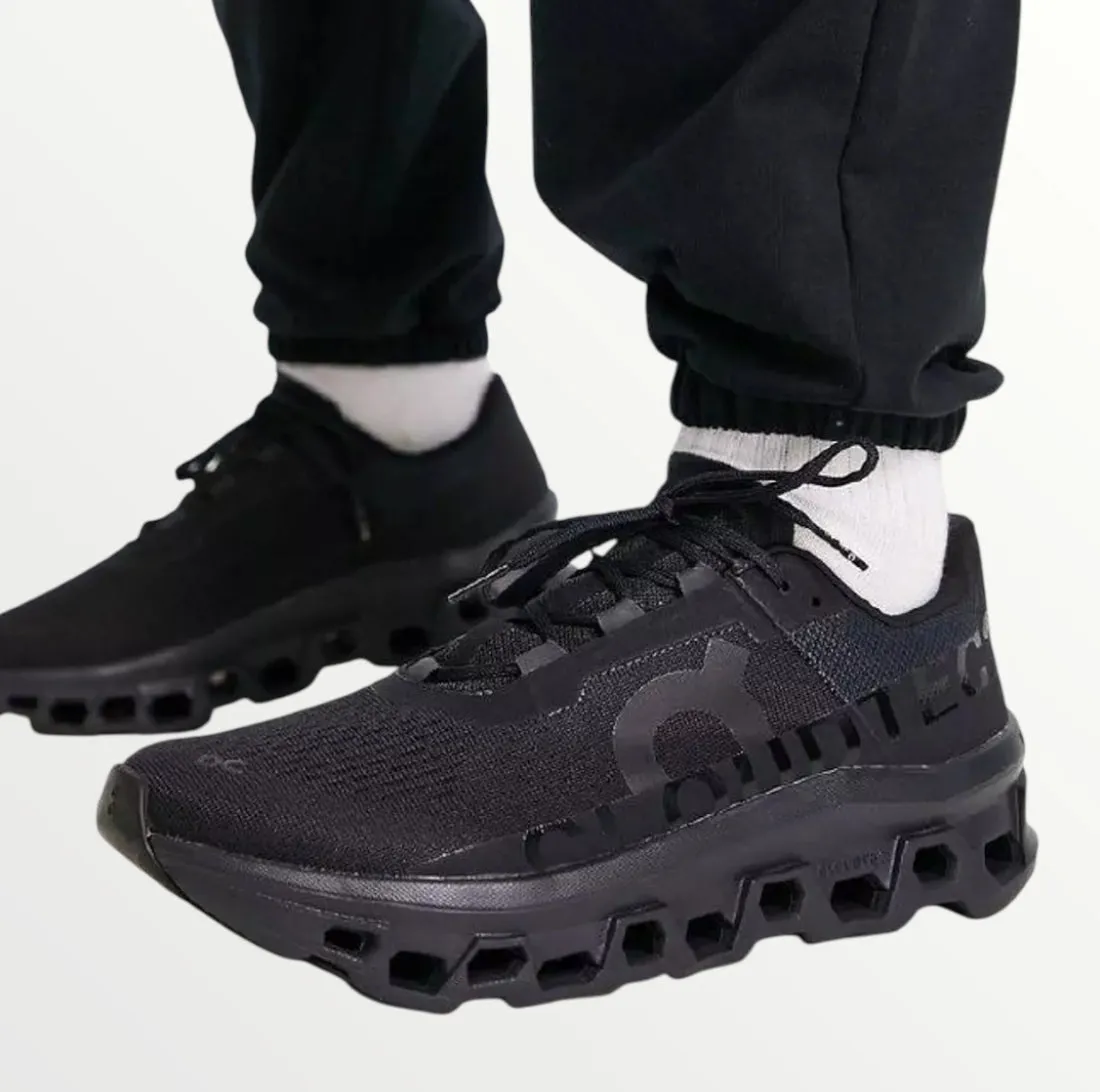 on cloud monster black sneaker