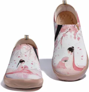 Onehorse Women's Sneakers Casual Travel Shoes Slip-On Lightweight Comfortable Artistic Flowers Loafers