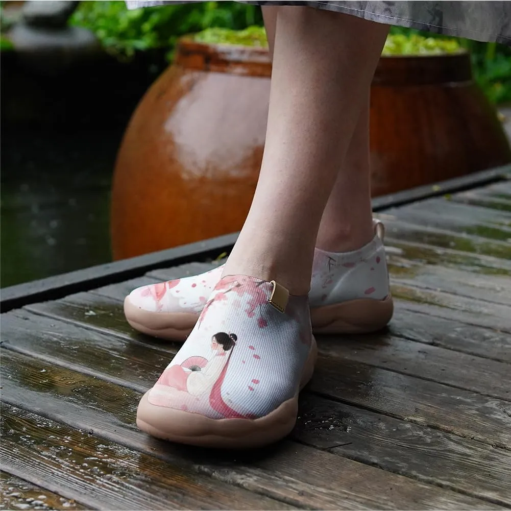 Onehorse Women's Sneakers Casual Travel Shoes Slip-On Lightweight Comfortable Artistic Flowers Loafers