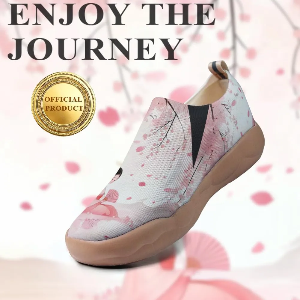 Onehorse Women's Sneakers Casual Travel Shoes Slip-On Lightweight Comfortable Artistic Flowers Loafers