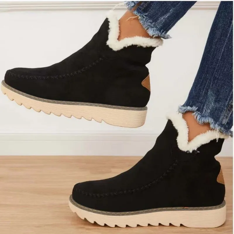 Patchwork Rapid shipping Warm Limited quantity Casual Keep Shoes Solid Color Comfortable
