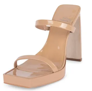 Patent Heeled Squared High-value Hustler Sandals Open Jeffrey Nude Toe Campbell Dusty Sale event