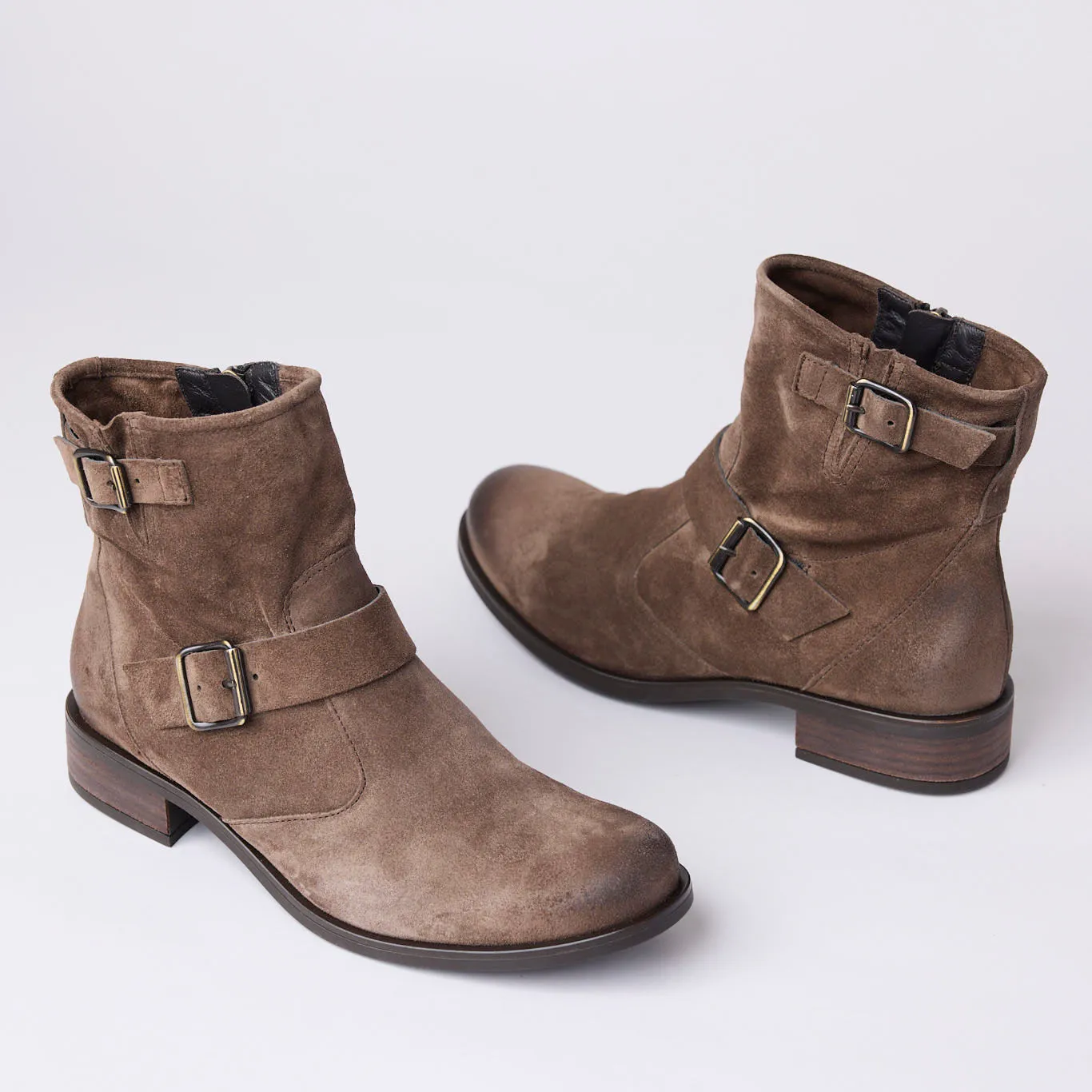Paul Green Taupe Suede Ankle Boots
