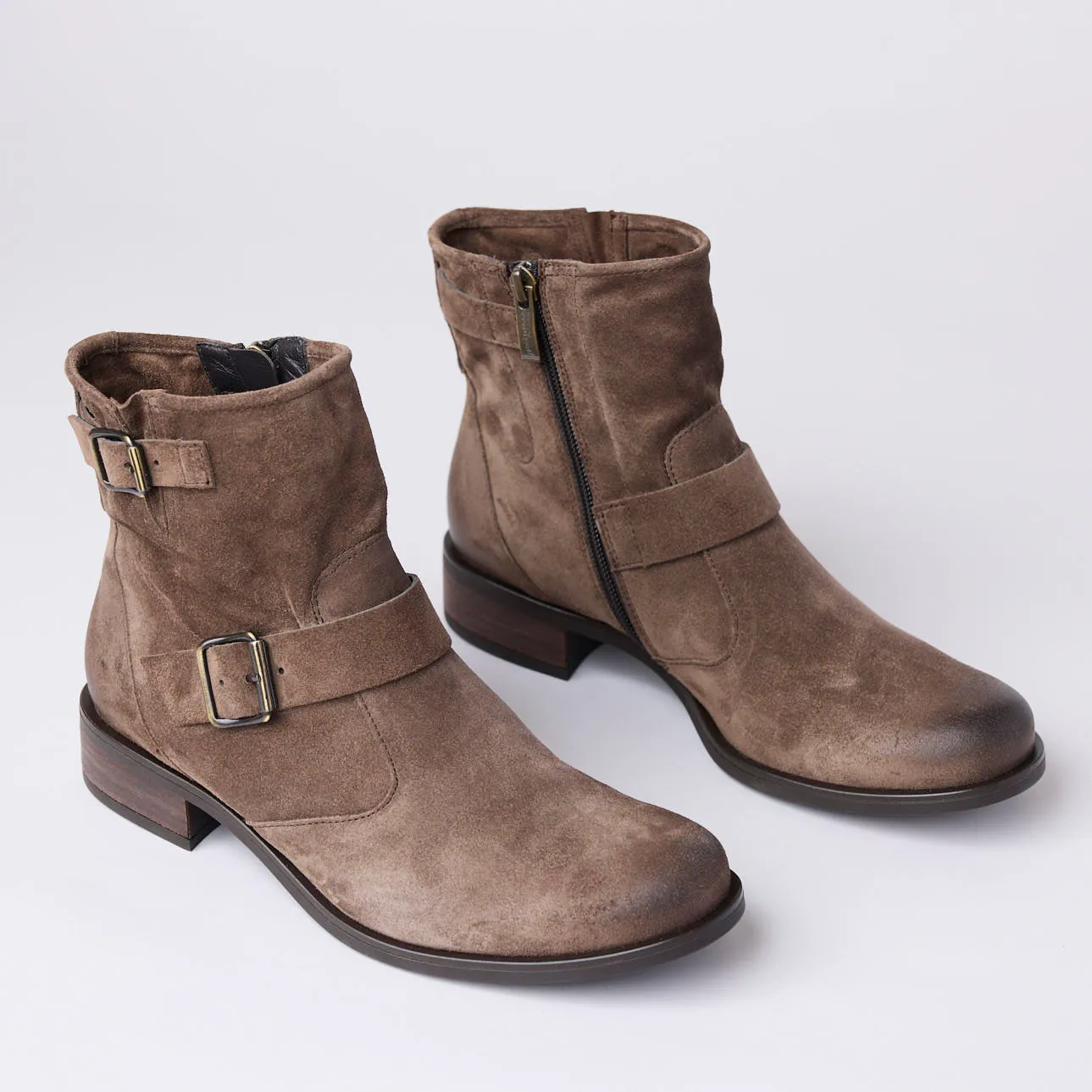 Paul Green Taupe Suede Ankle Boots