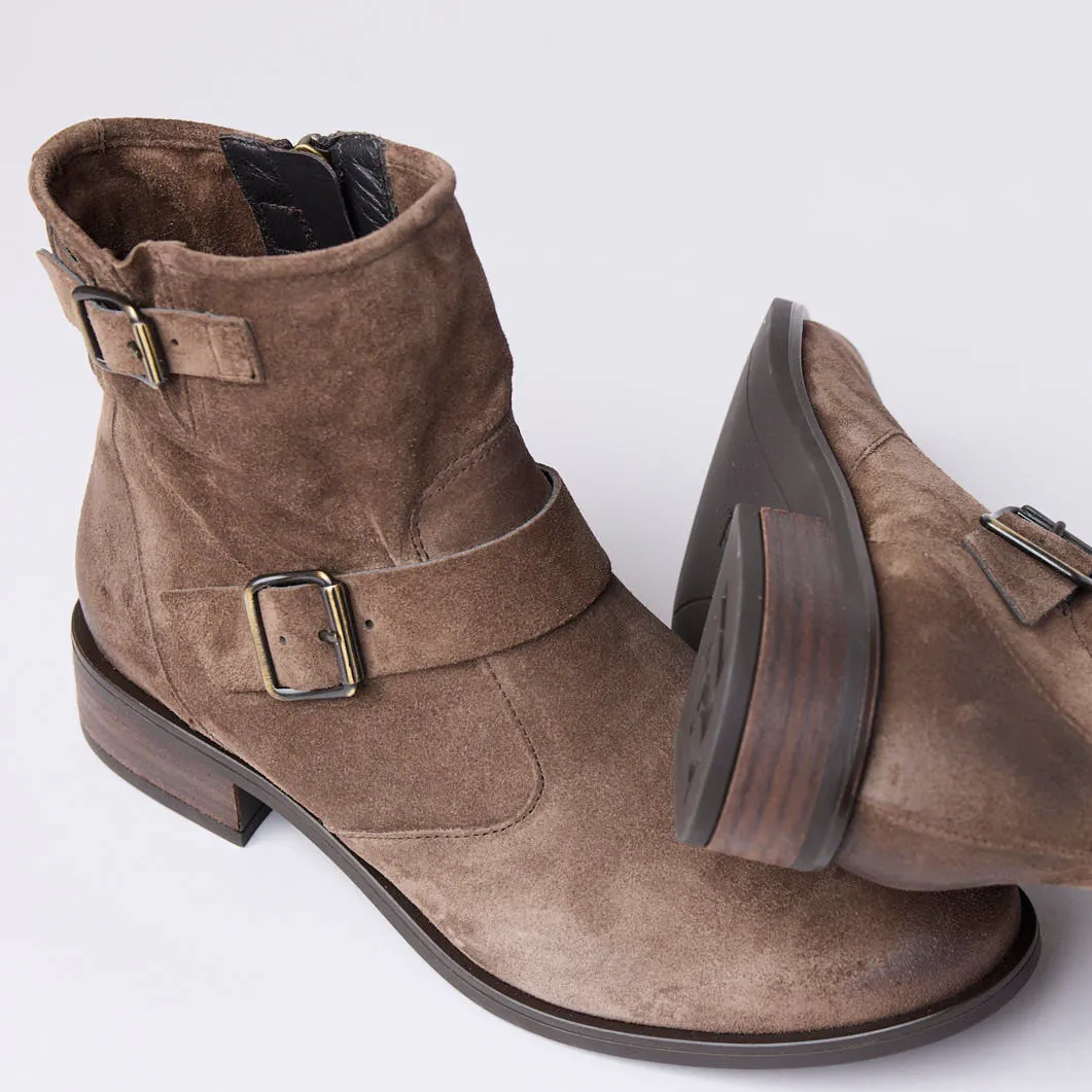 Paul Green Taupe Suede Ankle Boots
