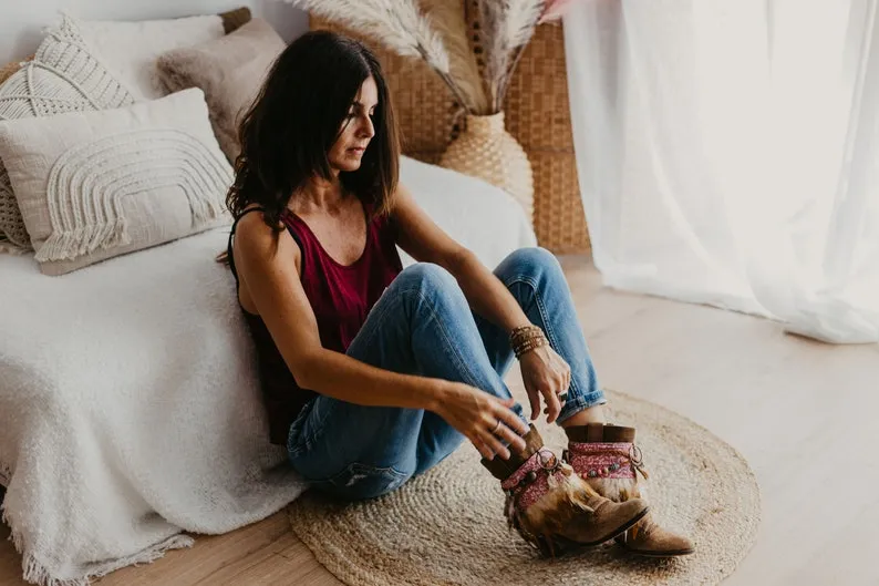 Pink Western Cowgirl Boot Cuffs