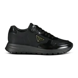 Prada Prax 01 Re-Nylon Leather Sneakers All Black