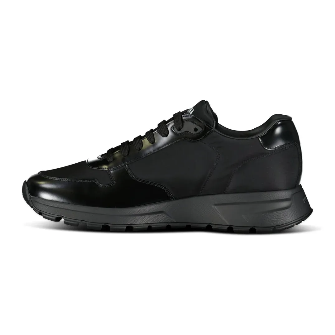 Prada Prax 01 Re-Nylon Leather Sneakers All Black