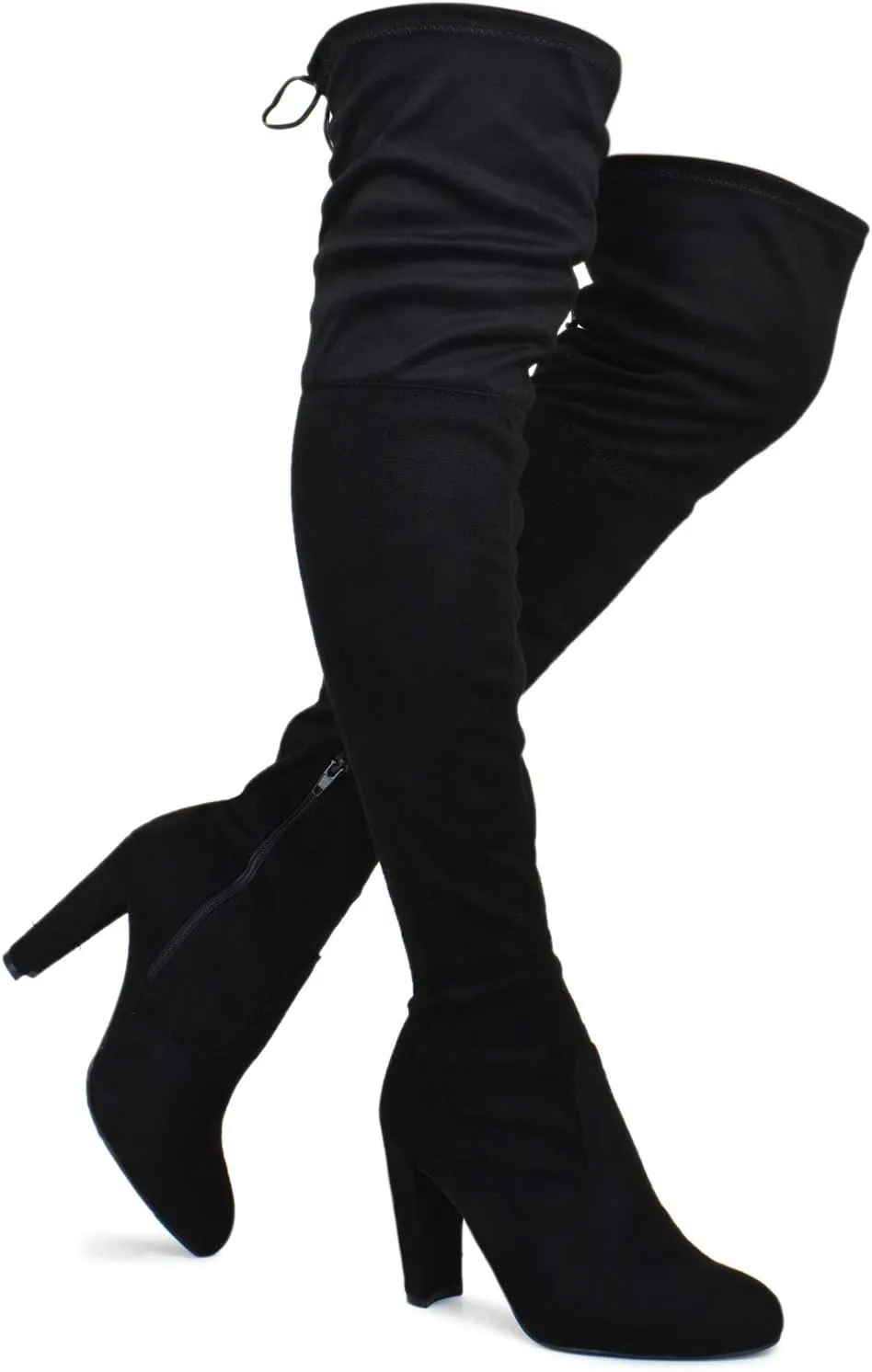 Premier Standard Women's Over The Knee Boot - Sexy Over The Knee Pullon Boot - Trendy Low Block Heel Shoe - Comfortable Boot