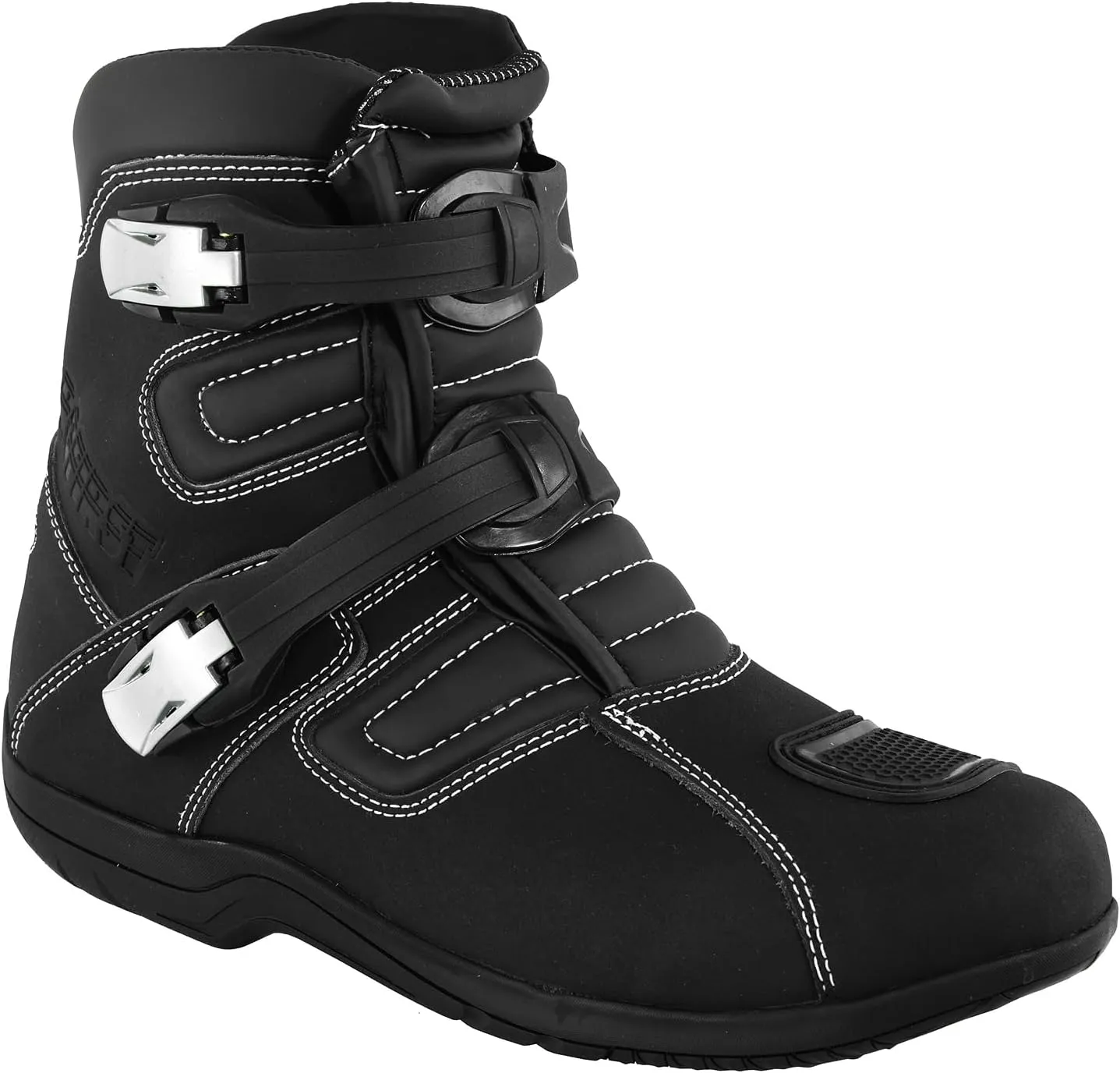PROFIRST Mens Fashion Motorcycle/Motorbike CE Amour Boots Anti Slip Rubber Soul Crash Protection Protective Waterproof Leather Stylish short Ankle Racing Adventure Off Road Touring Sports Safety Shoes