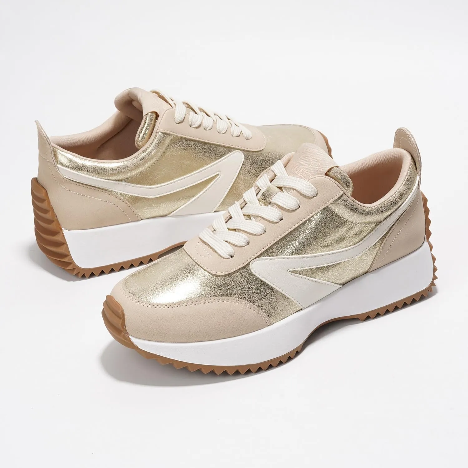 Project Cloud Womens Sneakers - Memory Foam Insole and Lightweight Spring Shoes - Non-Slip Lace Up Trendy Shoes - Fashion Sneakers for Women 2025
