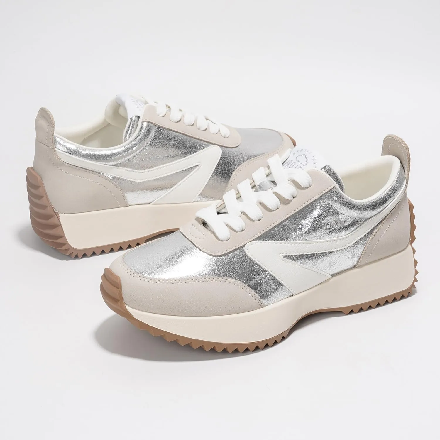 Project Cloud Womens Sneakers - Memory Foam Insole and Lightweight Spring Shoes - Non-Slip Lace Up Trendy Shoes - Fashion Sneakers for Women 2025