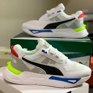 Puma Men's Mirage Sport Tech Sneakers - White Multi-Color Accents - Premium Comfort and Style