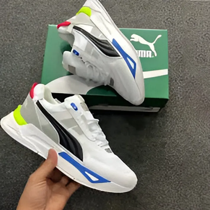 Puma Men's Mirage Sport Tech Sneakers - White Multi-Color Accents - Premium Comfort and Style