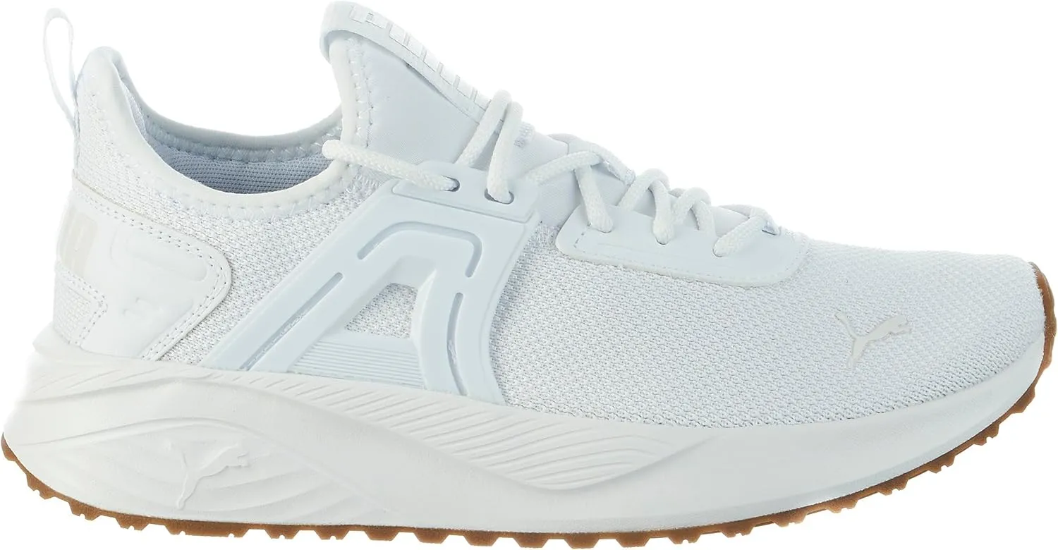 PUMA Men's Pacer 23 Running Sneakers, White-White-Gray, 9 M