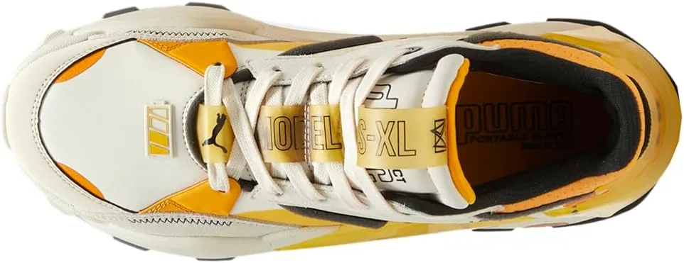 Puma Mens Rs-XL Disc Lace Up Sneakers Shoes Casual - Off White, Yellow