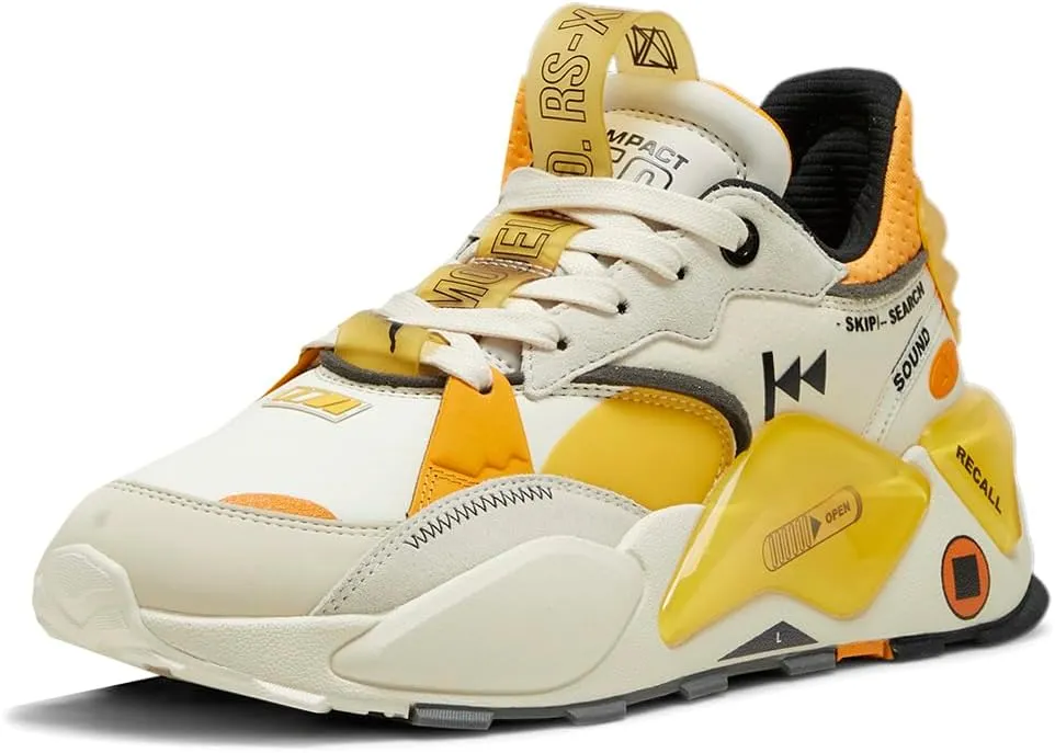 Puma Mens Rs-XL Disc Lace Up Sneakers Shoes Casual - Off White, Yellow