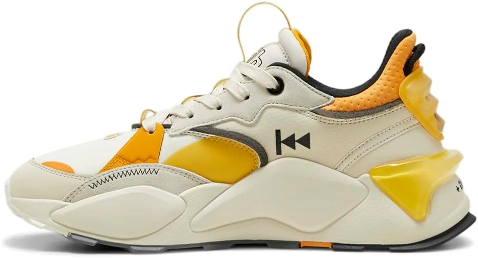 Puma Mens Rs-XL Disc Lace Up Sneakers Shoes Casual - Off White, Yellow