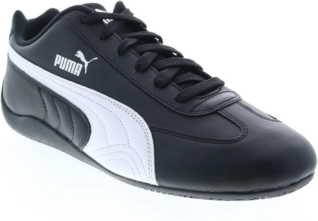 PUMA Mens Speedcat Shield Leather Lace Up Sneakers Shoes Casual - Black