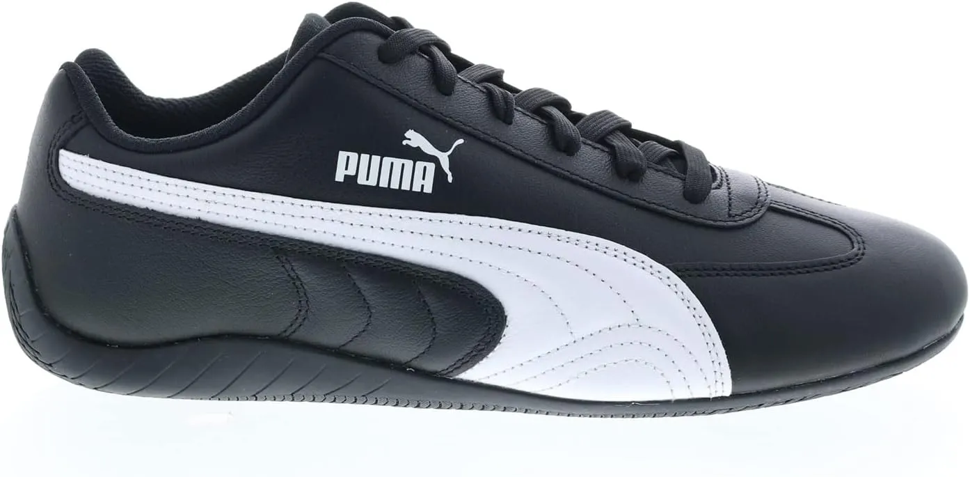 PUMA Mens Speedcat Shield Leather Lace Up Sneakers Shoes Casual - Black