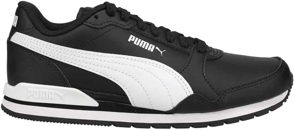PUMA Mens St Runner V3 Leather Lace Up Sneakers Shoes Casual - Black - Size 5 M