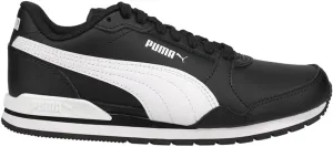 PUMA Mens St Runner V3 Leather Lace Up Sneakers Shoes Casual - Black - Size 5 M