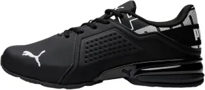 PUMA Viz Runner Repeat Mens Running Sneakers Black White, 10.5