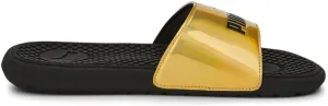 PUMA Women's Cool Cat Slide Sandal, Distressed Team Gold-Black, 10
