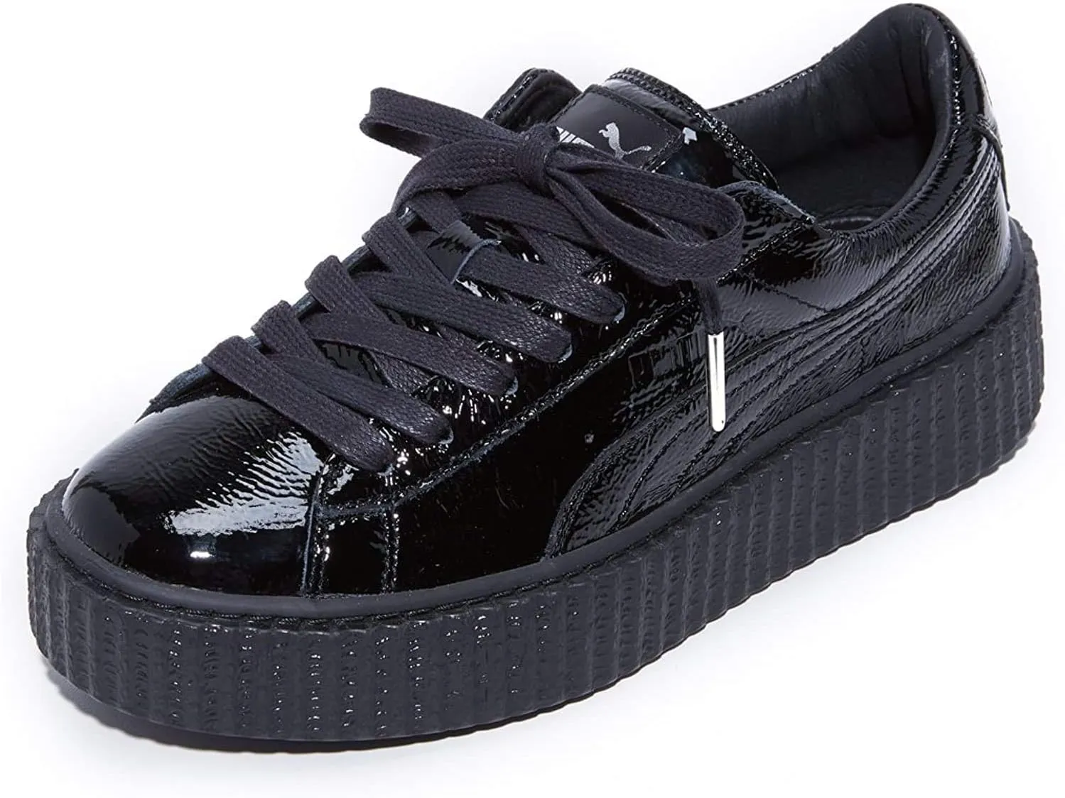 PUMA Women's Fenty x Cracked Creeper Sneakers, Black Black, 7.5 B(M) US