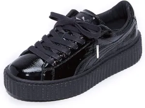 PUMA Women's Fenty x Cracked Creeper Sneakers, Black Black, 7.5 B(M) US