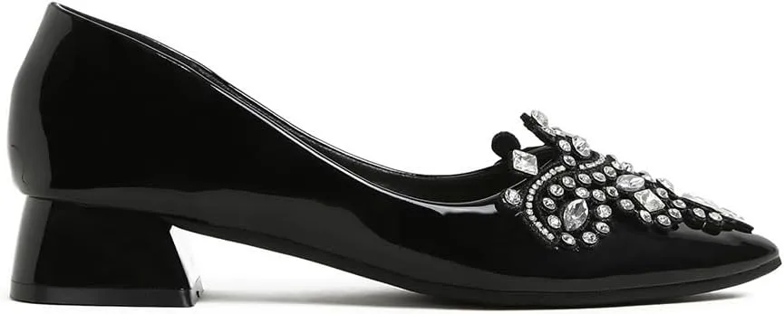 Pumps Shoes Women Rhinestone Pointed Head Pumps Comfortable Soft Memory Foam Insole Pumps Shoes for Women Comfortable Dress Shoes