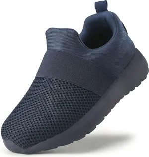 QIJGS Toddler/Little Kid Boys Girls Shoes Running Sneakers Athletic Tennis Walking Shoes-black-21
