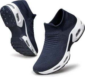 Raoendis Womens Walking Shoes - Sock Sneakers Daily Casual Shoes Slip on Comfortable Nursing Work Shoes