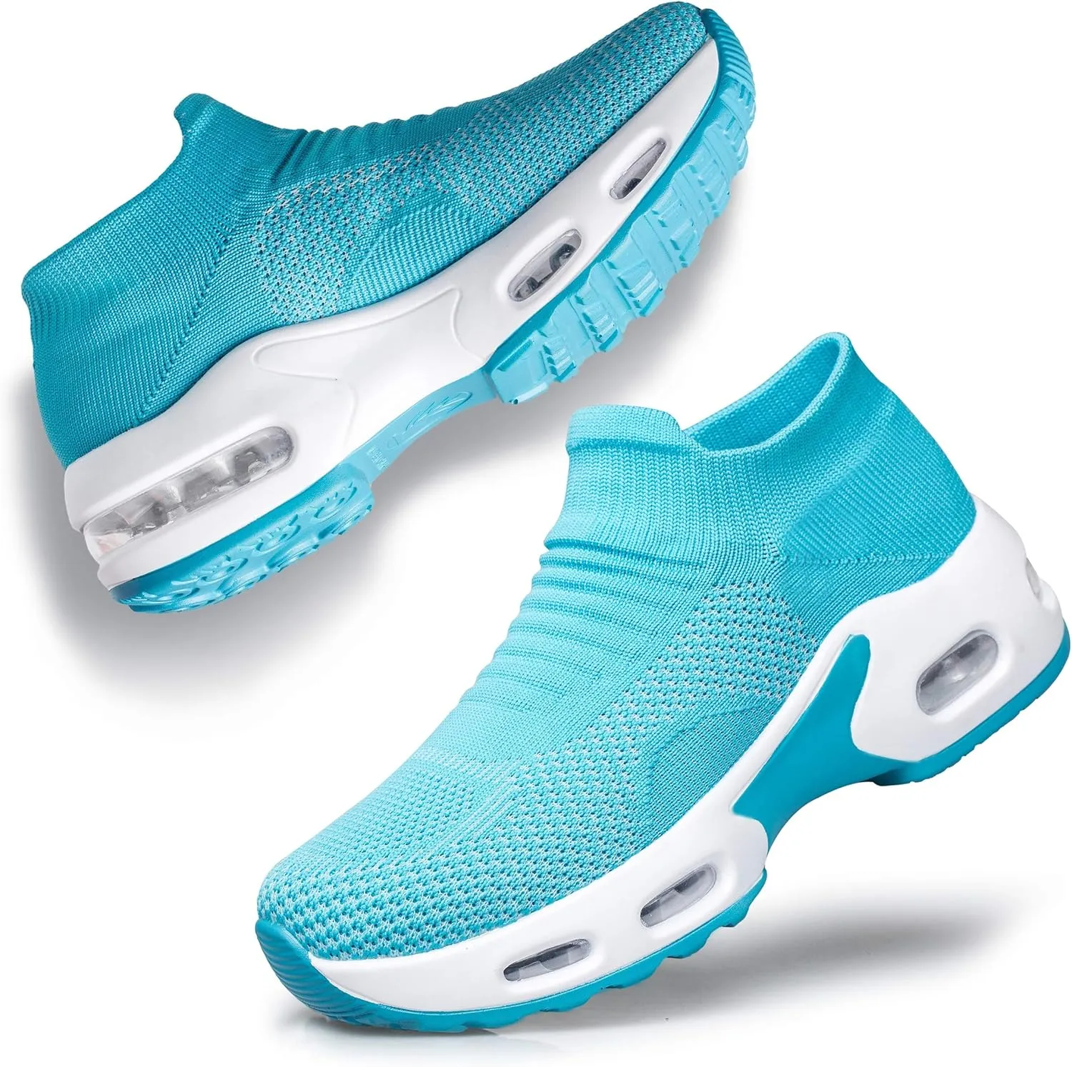 Raoendis Womens Walking Shoes - Sock Sneakers Daily Casual Shoes Slip on Comfortable Nursing Work Shoes