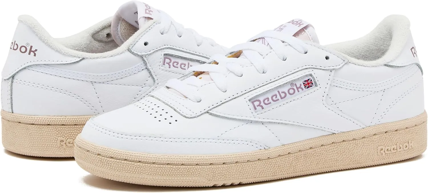 Reebok Club C 85 Vintage Tennis Sneakers, Casual White Womens Shoes
