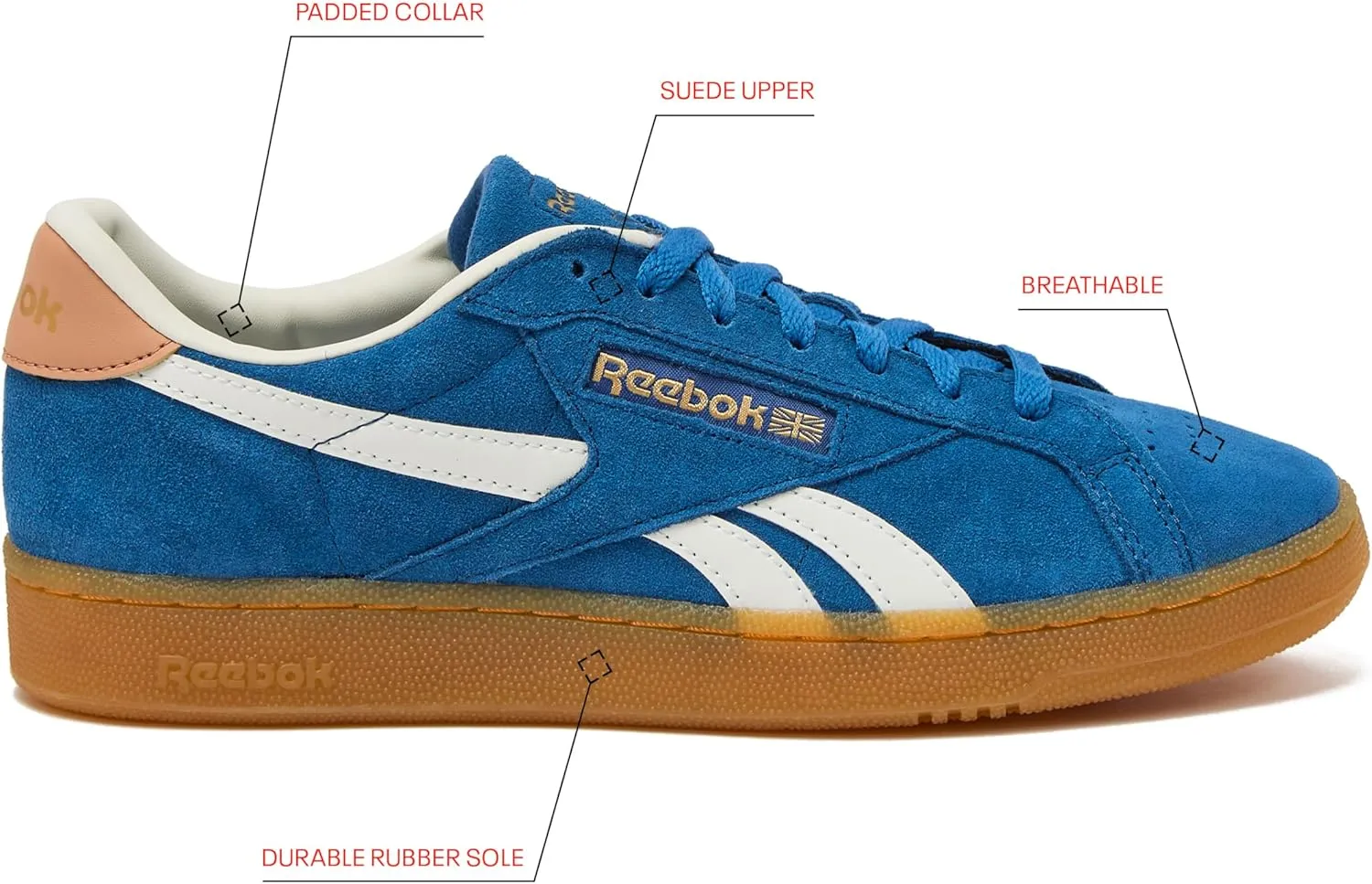 Reebok Unisex-Adult Club C Grounds UK Vintage Sneakers Casual Tennis Mens Shoes