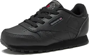 Reebok unisex baby Classic Leather Sneaker, Core Black, 9.5 Infant US
