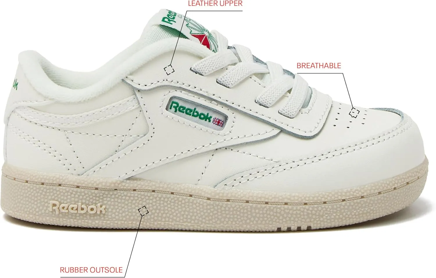 Reebok Unisex-Child Club C Girls and Boys Shoes, Toddler, Little Big Kid Sneakers