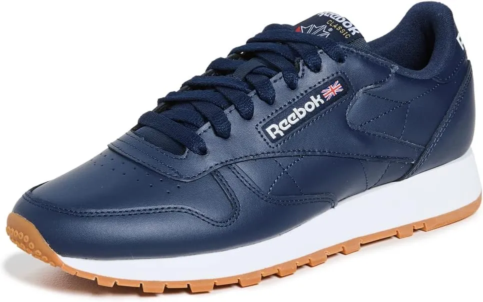 Reebok Unisex Classic Leather Sneakers Legacy, Vector Navy/FTWR White Rubber Gum-03, 13 US Men