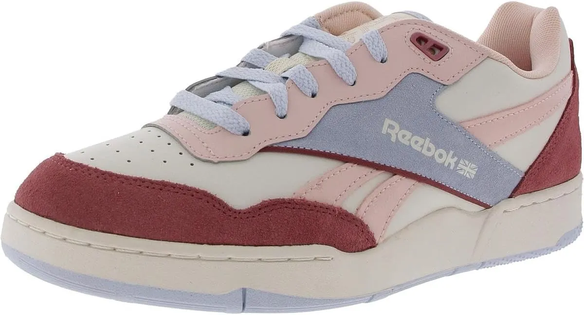 Reebok Womens BB 4000 II Mixed Media Leather Casual and Fashion Sneakers