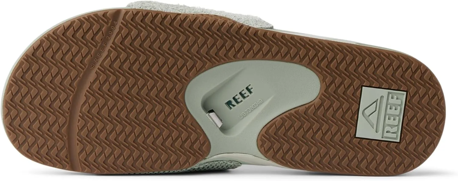 REEF Fanning Slide Men's Bottle Opener Sandal, Arch Support, Durable Outsole, Water Friendly