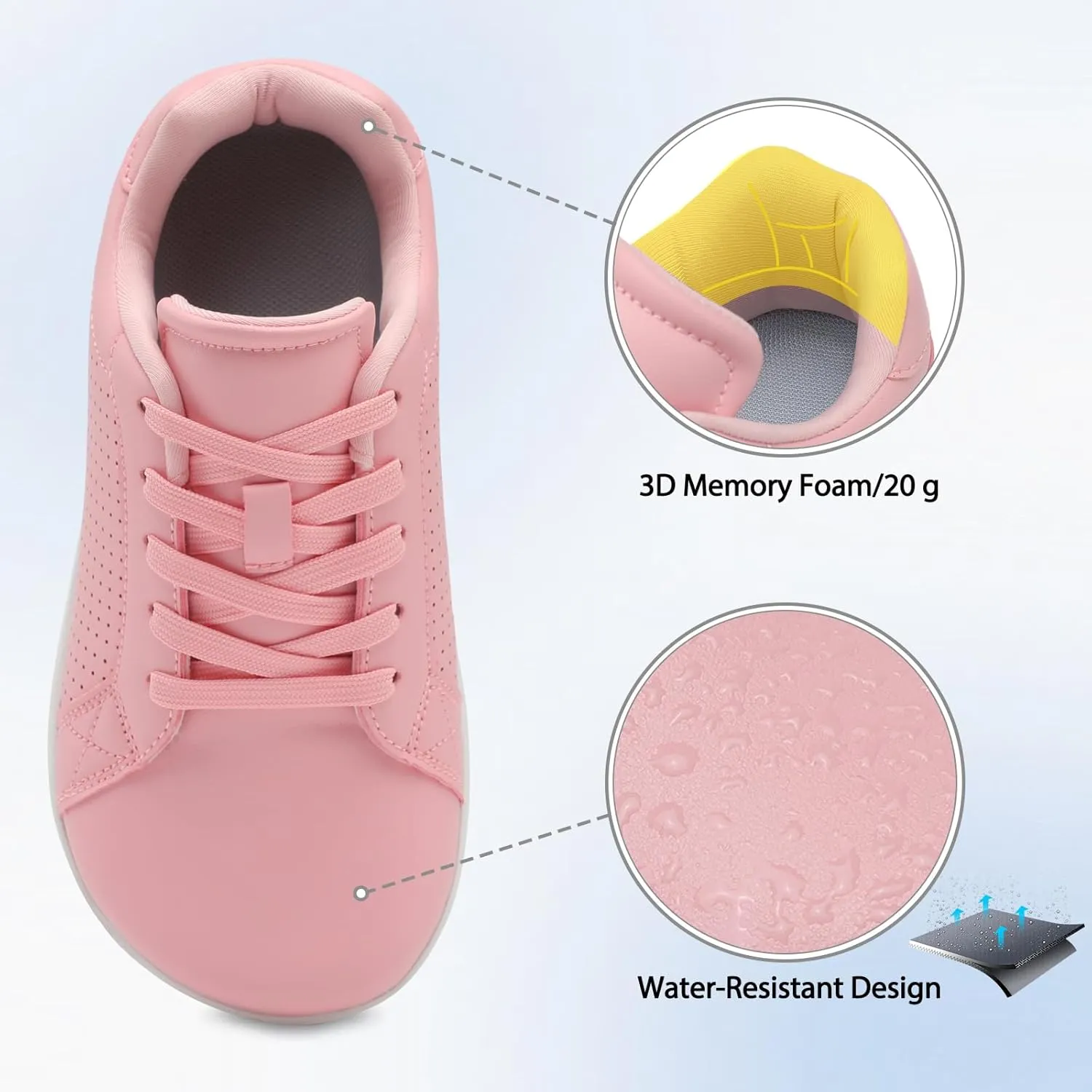 relxfeet Women's Minimalist Barefoot Shoes Zero Drop Walking Shoes Lightweight Fashion Sneakers Wide Toe Box