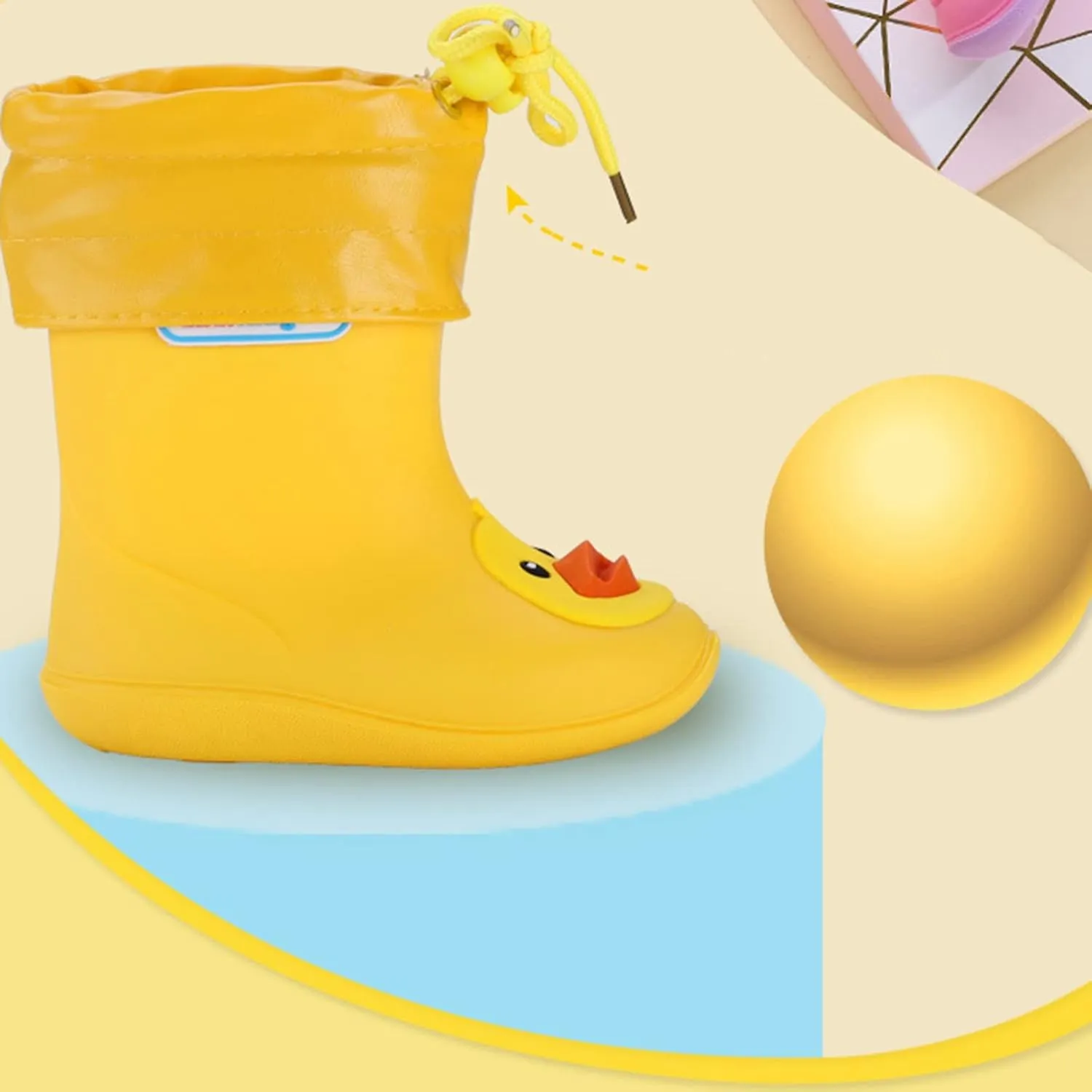 Rubber Soft Water Shoes for Toddler Baby Infant Beach Pool Boots Flat Non Slip Outdoor Sport Rain Boots Lightweight