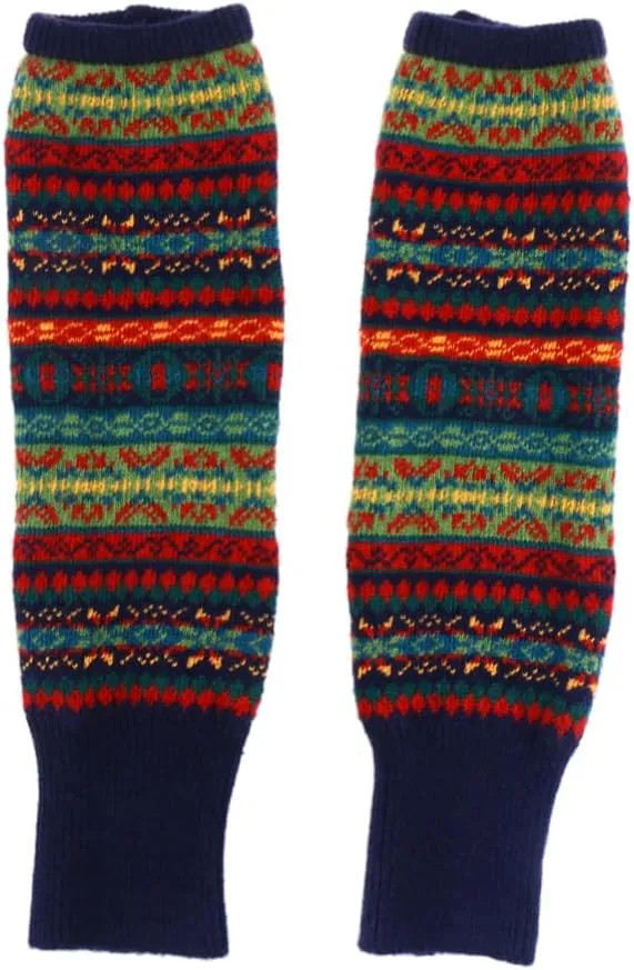 SAFIGLE Long Boot Socks Women Warm Leg Warmers Knitted Boot Cover Bohemia Style Woolen One Size